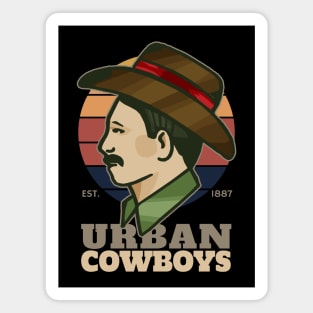 Vintage Cowboy Urban Life Magnet